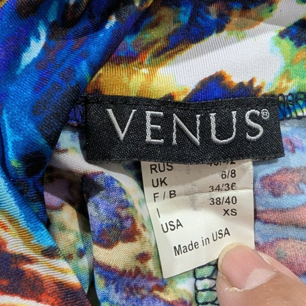 Venus Womens Animal Print Pencil Skirt Multi Color Rainbow High Waist XS‎ USA - Picture 3 of 7